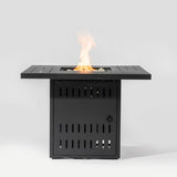 34inches Steel fire pit table Gas Fire Pit for Outdoor Outside Patio Deck and Garden Black W853P202186