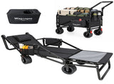 2-in-1 Folding Wagon Cart Convertible Beach Chair, All-Terrain Wheels, 650lb Capacity, Cooler Bag & W2932P482257