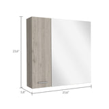 Kenya Medicine Cabinet, Mirror, Double Door, Four Interior Shelves B128P148727