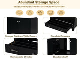 30" Black Bathroom Vanity Single Sink, Combo Cabinet Undermount Sink, Bathroom Storage Cabinet WF324043AAB