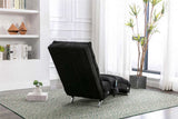 COOLMORE Linen Chaise Lounge Indoor Chair, Modern Long Lounger for Office or Living Room W39539627