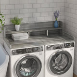 Washer Dryer Countertop, Laundry Wood Shelf Topper with Edge, 54" Width x 27.5" Depth Double Layer W2641P309101