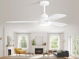 48 Inch Solid Wood Ceiling Fan with Dimmable Light 6 Speed Reversible DC Motor W934P147069
