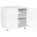 Metal Printer Stand with Storage Mobile Printer Tables for Small Spaces with Door Adjustable Shelf 31626903