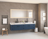 72 x 30 Inch LED Bathroom Mirror with Front and Backlight, Wall Mounted Vanity Mirror, Anti-Fog, W2287P302112