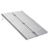 ZNTS 4' Steps Ramp,Portable Wheelchair Ramp,Carpeted Foldable Handicap Ramp 32031262