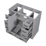 36" Bathroom Vanity without Sink, Cabinet Base Only, Six Drawers, Multi-Functional Drawer Divider, WF307973AAE