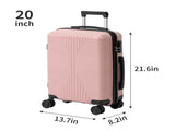 Non-TSA customs lock four-in-one PP trolley suitcase, 16in, 20in, 24in, 28in, PP material, rose gold 32533903