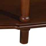 Retro Curved Wood Console Table, 52 inch Circular Half Moon Sofa Table with Open Shelf and 2 W1202P248850