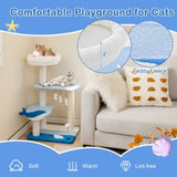 ZNTS 3-layer cat tree, cat climbing frame, multi-functional activity center Marine theme design 64994911