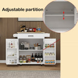 Kitchen island rolling trolley cart with 1 drawer 2 doors with storage racks Adjustable Shelves W282P163314