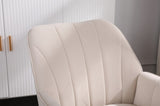 Modern Mid Century Chair velvet Sherpa Armchair for Living Room Bedroom Office Easy Assemble W136166610