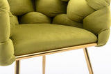 Luxury modern simple leisure velvet single sofa chair bedroom lazy person household dresser stool W1170109315