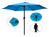 7.5ft Patio Umbrella with Crank Handle, Outdoor Market Umbrella with 6 Sturdy Umbrella Ribs 99585097