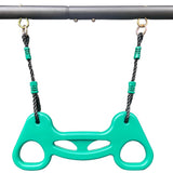 ZNTS XNS076 blackish green interesting four function swingset with face to face metal plastic safe swing W1711110906