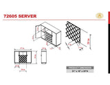 Espresso 2-Door Wine Cabinet with Stemware Rack B062P215513