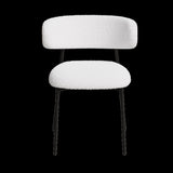 ZNTS dining chairs set of 2 white , medieval modern dining chairs, teddy velvet chairs with metal legs, W1727P229055