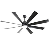 72 Inch Large Ceiling Fans with Lights and Remote Control 6 Wind Speed DC Motor Black for Living W934P230674