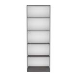 Home 4 Shelves Bookcase with Multi-Tiered Storage -Matt Gray / White -Office B200137835
