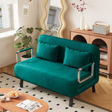 39 Convertible Chair Bed, Tri-Fold Sofa Bed with Adjustable Backrest & Pillow, Leisure Chaise W1767P192816