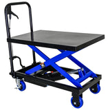 Hydraulic Lift Trolley, 500 LBS Capacity, with 4 Wheels, for Material Handling and Transportation, W1102P194681