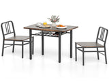 3-Piece Dining Table Set , Space-Saving Tuck-under Chair Design 89908797