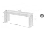 60'' Black Farmhouse Console Table - Retro Wooden Entryway Table with Double Board Suspension W1445P317059