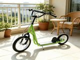 Green Teens Kids Ride-On Scooter Height Adjustable Handlebar, Dual Brakes, Pneumatic Wheels Safe 32811911