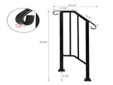 Matte Black Outdoor 1st Tier Iron Handrail 03004302