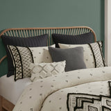 Full/Queen 3 Piece Flax and Cotton Blended Duvet Cover Set B03596485