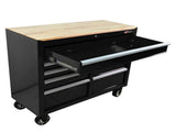 9 DRAWERS MULTIFUNCTIONAL TOOL CART WITH WHEELS AND WOODEN TOP W1102139262