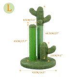 ZNTS Cat Scratching Post Cactus Cat Scratcher Featuring with 3 Scratching Poles and Interactive Dangling 48540529