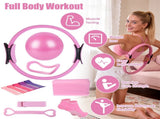 14Pcs All-in-One Pilates Kit, Pilates Ring Yoga Ball Resistance Bands Set with Carry Bag, Full Body 65421013
