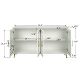 TV Stand 65 Inch TV, Wood TV Stand with Storage Cabinet & Adjustable Shelves, Media TV Console W1445132031
