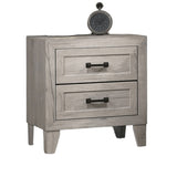 Bedside Table White Wash Finish Striking Elegant 1pc Nightstand Contemporary Style Black Bar Pull B2741P326716