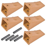 5 X156 X156S Dirt Teeth Bucket Teeth / Tooth with P156 Roll Pins Alloy Steel Fits Existing 156 83324057
