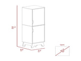 Rutherford 2-Door Pantry Cabinet Light Oak and White B06280045