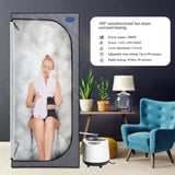 Full Size Portable Grey Steam Sauna tentPersonal Home Spa, with Steam Generator, Remote Control, W782109880