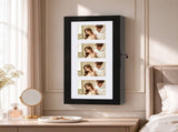 Black MDF Spray Paint, Partial Mirror Wall-mounted 2-Tier Storage Cabinet, 41279187