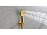 Wall Mounted Waterfall Rain Shower System With 3 Body Sprays & Handheld Shower W2287141592