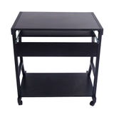 ZNTS Moveable Four-wheel Computer Desk Black 73764478