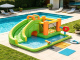7-in-1 Kids Inflatable Water Slide Bounce House Multi-Function Castle with Slide, Boxing Post, 64578149