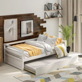 Daybed with Trundle Frame Set, Twin Size, White WF191421AAK