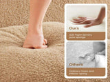 Soft Teddy Fabric Boneless Sofa,No Assembly Required Streamlined Design,Anti-Slip Design 32D High W714P357216