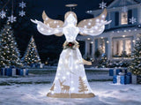 5 FT Lighted Christmas Angel Decor 105 Warm/Cold White Lights, Waterproof Fabric Xmas Angel 24738336