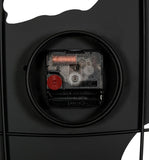 36 Inch Large Black Metal Wall Clock, Modern Silent World Map Wall Clock with Gold Pointers, W1445P249307