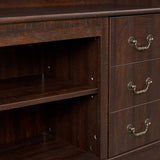 Traditional TV Media Stand Farmhouse Rustic Entertainment Console for TV Up to 65" with Open and 10903727