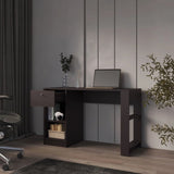 ZNTS Wengue Computer Desk with 1-Drawer and Open Storage B062P290244