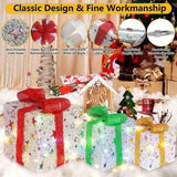 Christmas Light Gift Boxes Set - 3 Sizes 8 Modes LED String Lights with Remote 73734307