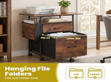 File Cabinets, Storage Cabinets for Hanging Files Letter/Legal/F4/A4 Size, Rust 38829381